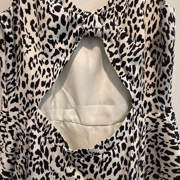 Parker Leopard Print Peplum Mini Dress – Size S - Picture 5 of 10